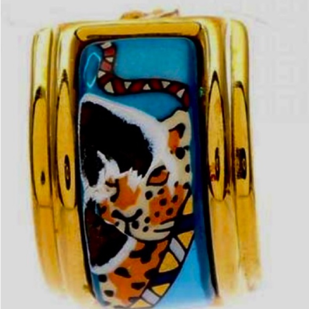 🧡HERMES Gold Plated and enamel Clip-on Earrings🧡
